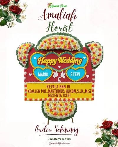 Karangan Papan Bunga Pernikahan jatipulo